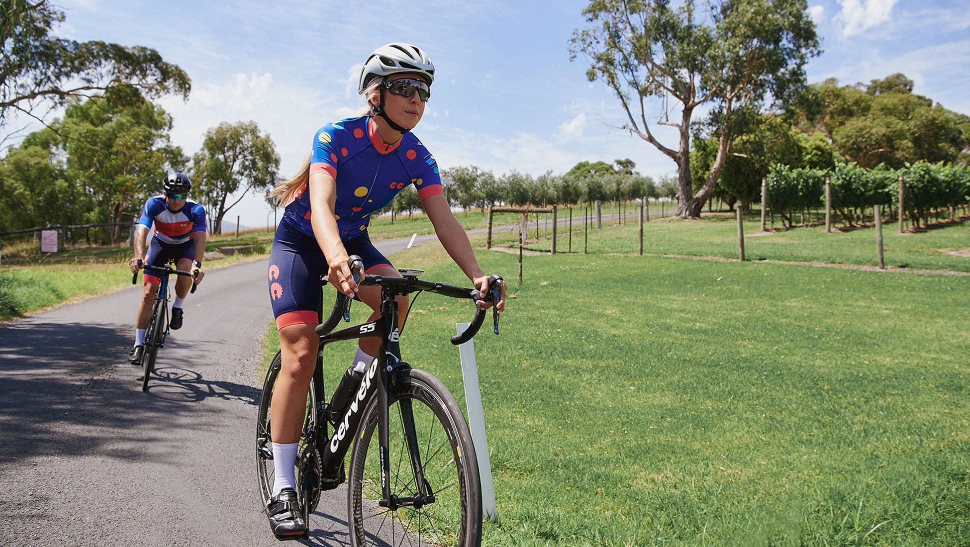 blue womens cycling bibs