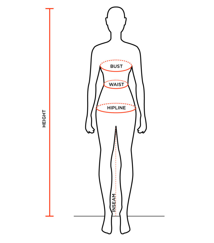 Size chart image for Cycling Couture